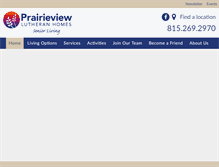 Tablet Screenshot of prairieviewlutheran.com